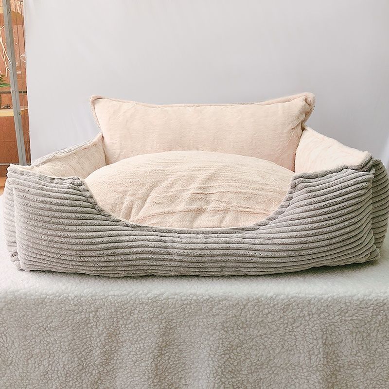 The Ultimate Comfort: Washable Plush Warm Pet Kennel Dog Bed